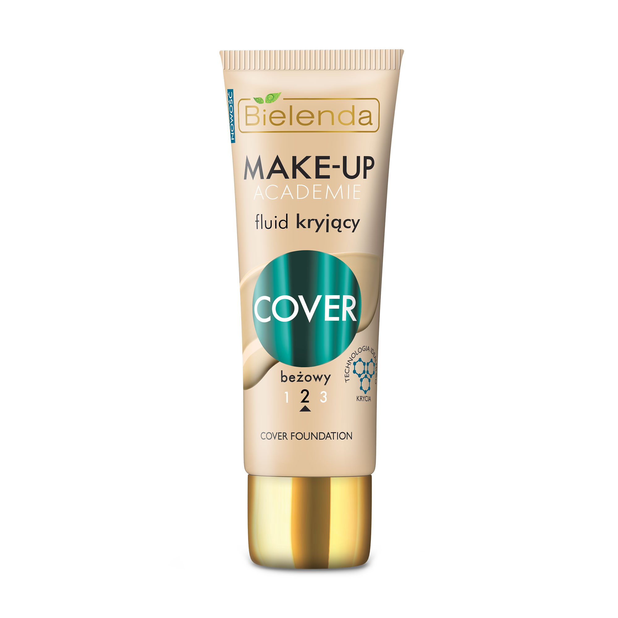 Тональна основа для обличчя Bielenda Make-Up Academie Cover Foundation 02 Бежевий, 30 г